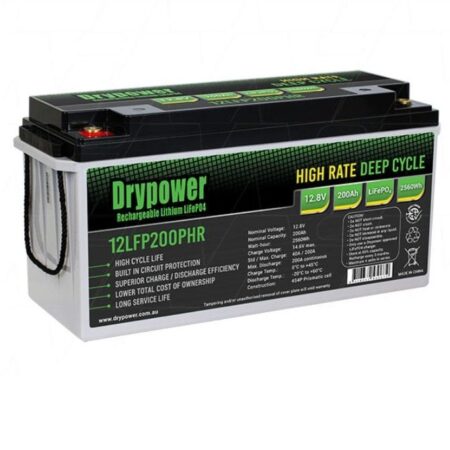 DryPower 12V 200Ah 2560Wh LiFePO4 Battery