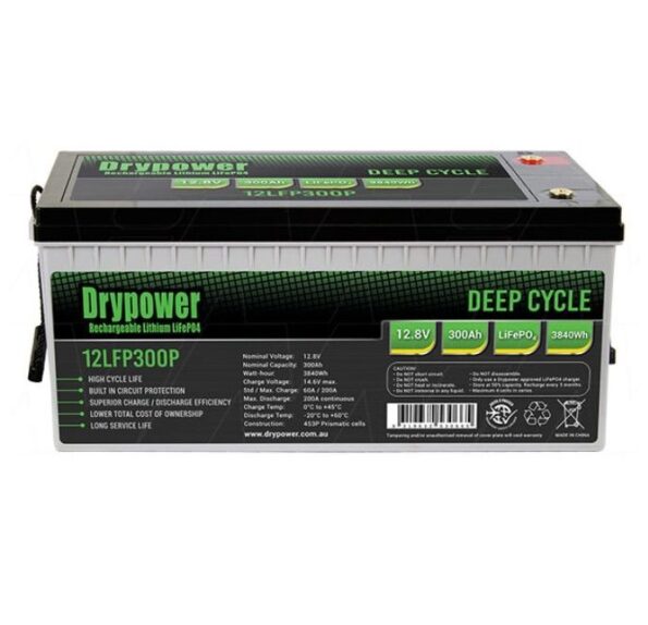 DryPower 12V 300Ah 3840Wh LiFePO4 Battery